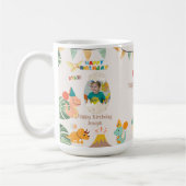 Dinosaur Geburtstag Tasse Geschenk - Individuelle  (Links)
