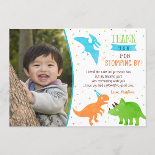 Dinosaur Geburtstag Vielen Dank Einladung