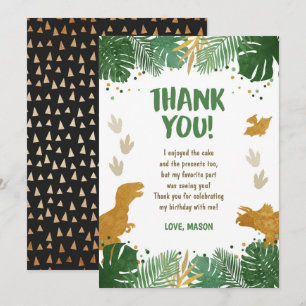 Dinosaur Geburtstag Vielen Dank Ihr Card Party Boy Einladung