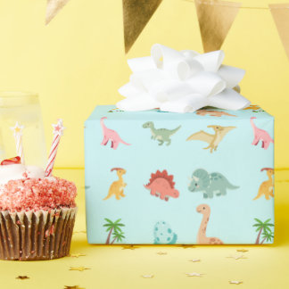 Dinosaur Geburtstags-Geschenkpapier Kinderparty Geschenkpapier