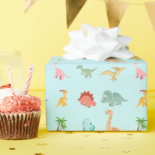 Dinosaur Geburtstags-Geschenkpapier Kinderparty Geschenkpapier (Geburtstagsparty)