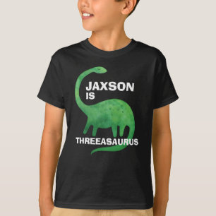 Dinosaur Geburtstags-T-Shirt - jedes Alter - Name T-Shirt