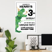 Dinosaur-Geburtstags-Willkommensschild Poster (Heimbüro)
