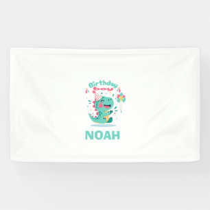 Dinosaur Geburtstagsbanner   Jungenparty    Editie Banner