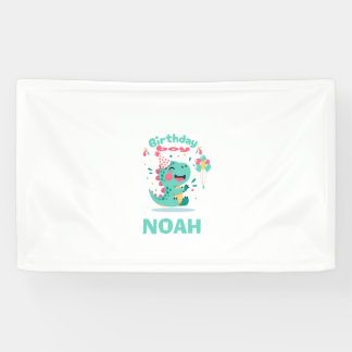 Dinosaur Geburtstagsbanner | Jungenparty | Editie Banner