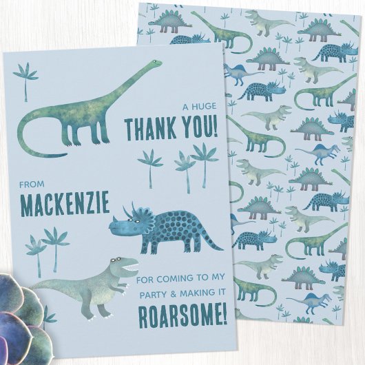 Dinosaur Geburtstagsfeier Danke