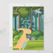 Dinosaur Geburtstagsfeier Einladung (Rückseite)