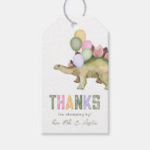 Dinosaur Geburtstagsfeier Geschenkanhänger (Vorderseite)