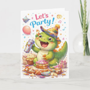 Dinosaur Geburtstagskarte – „Zeit, wie ein Dino zu Karte