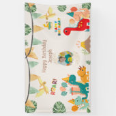Dinosaur Geburtstagsparty Banner Custom (Vertikal)