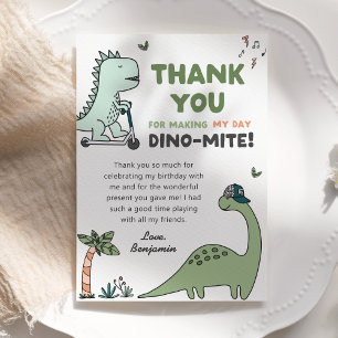 Dinosaur Geburtstagsparty Danke, Card Einladung