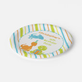 Dinosaur Geburtstagsparty Dino Personalisiert Plat Pappteller (Schrägansicht)