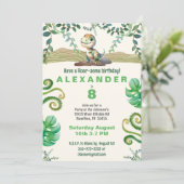 Dinosaur Geburtstagsparty Einladung (Stehend Vorderseite)