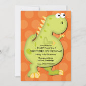 Dinosaur Geburtstagsparty Einladung (Vorderseite)