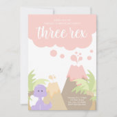 Dinosaur Geburtstagsparty Einladung (Vorderseite)