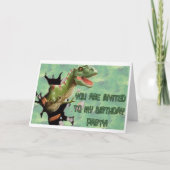 Dinosaur Geburtstagsparty Einladung (Vorderseite)
