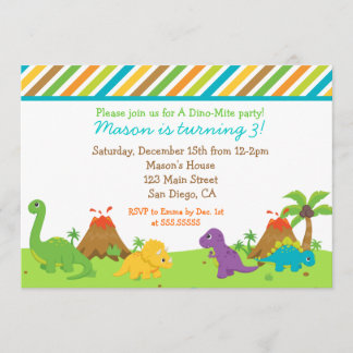 Dinosaur Geburtstagsparty Einladung