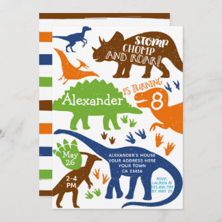 Dinosaur Geburtstagsparty Einladung