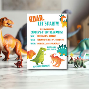 Dinosaur Geburtstagsparty Einladung