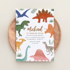 Dinosaur Geburtstagsparty Einladung
