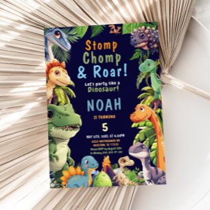 Dinosaur Geburtstagsparty Einladung