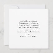 Dinosaur Geburtstagsparty Einladung (Rückseite)