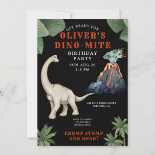Dinosaur Geburtstagsparty Einladung