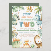 Dinosaur Geburtstagsparty Einladung (Vorne/Hinten)