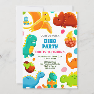 Dinosaur Geburtstagsparty Einladung, Dinosor Cards Einladung