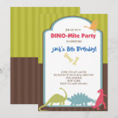 Dinosaur Geburtstagsparty Einladungen (Vorne/Hinten)