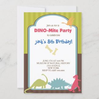 Dinosaur Geburtstagsparty Einladungen