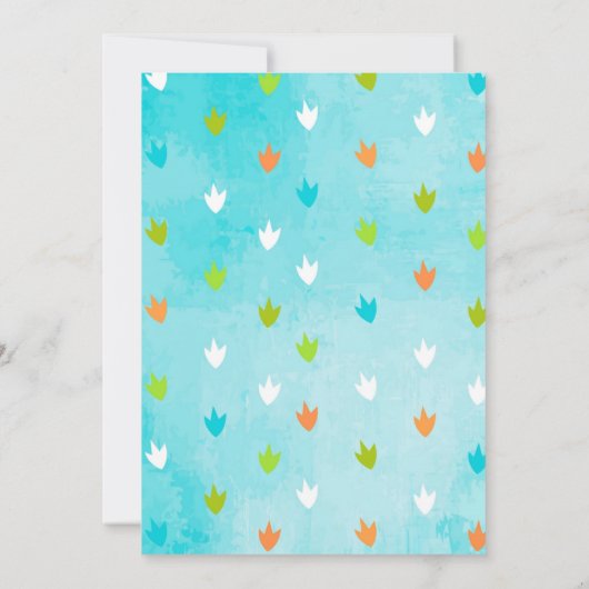 Dinosaur Geburtstagsparty Einladungen (Rückseite)