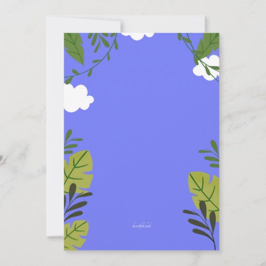 Dinosaur Geburtstagsparty Einladungen (Rückseite)