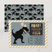 Dinosaur Geburtstagsparty Einladungen (Vorne/Hinten)