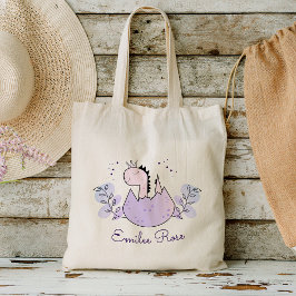 Dinosaur Geburtstagsparty Gips Pink Lila Tragetasche