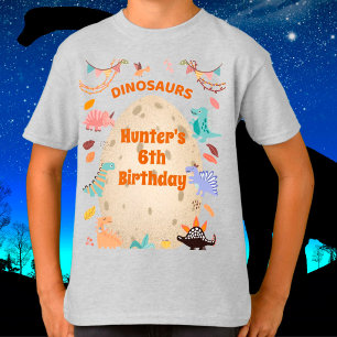 Dinosaur Geburtstagsparty mit Rieseneier T-Shirt