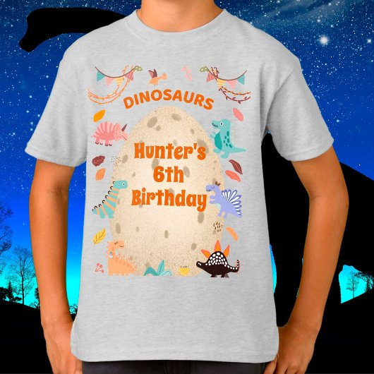 Dinosaur Geburtstagsparty mit Rieseneier T-Shirt