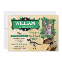 Dinosaur Geburtstagsparty TRex Dino Dig Foto Einla