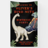 Dinosaur Geburtstagsparty Willkommen Banner (Vertikal)