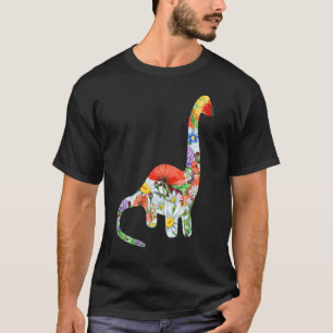 Dinosaur geformt floral Graphic Blume Muster Dino T-Shirt
