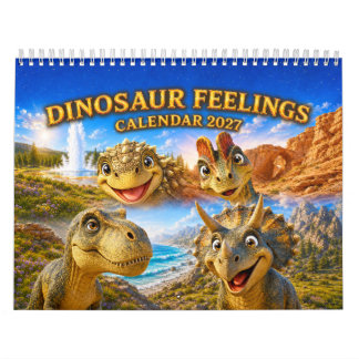 Dinosaur-Gefühle 2027: Süße & farbenfrohe Dino-Kin Kalender