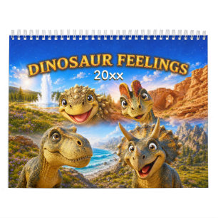 Dinosaur-Gefühle: Süße und farbenfrohe Dino-Welt f Kalender