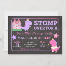 Dinosaur Gemeinsame Einladung zum Geburtstag von M