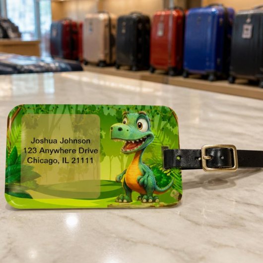 Dinosaur-Gepäckmarke Gepäckanhänger