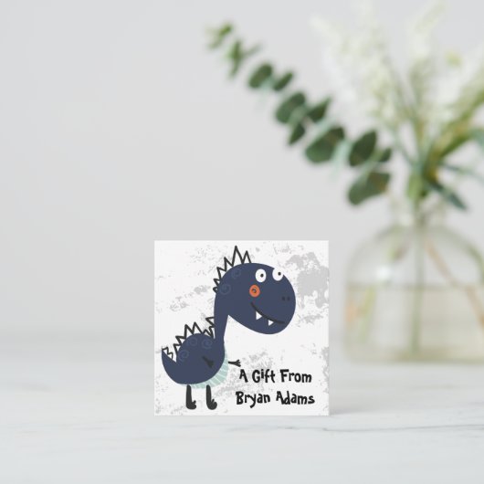 Dinosaur-Geschenkkarte Begleitkarte (Stehend Vorderseite)