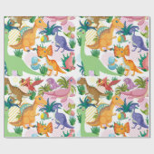 Dinosaur 🦖 geschenkpapier (Flach)