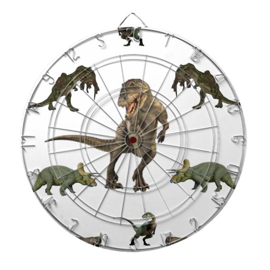 Dinosaur-Geschenkpapier Dartscheibe (vorne)