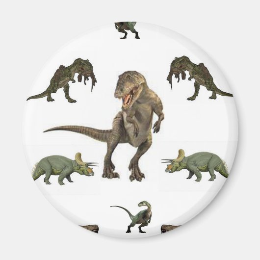 Dinosaur-Geschenkpapier Magnet (Vorne)