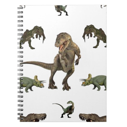 Dinosaur-Geschenkpapier Notizblock (Vorderseite)