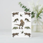 Dinosaur-Geschenkpapier Postkarte (Stehend Vorderseite)